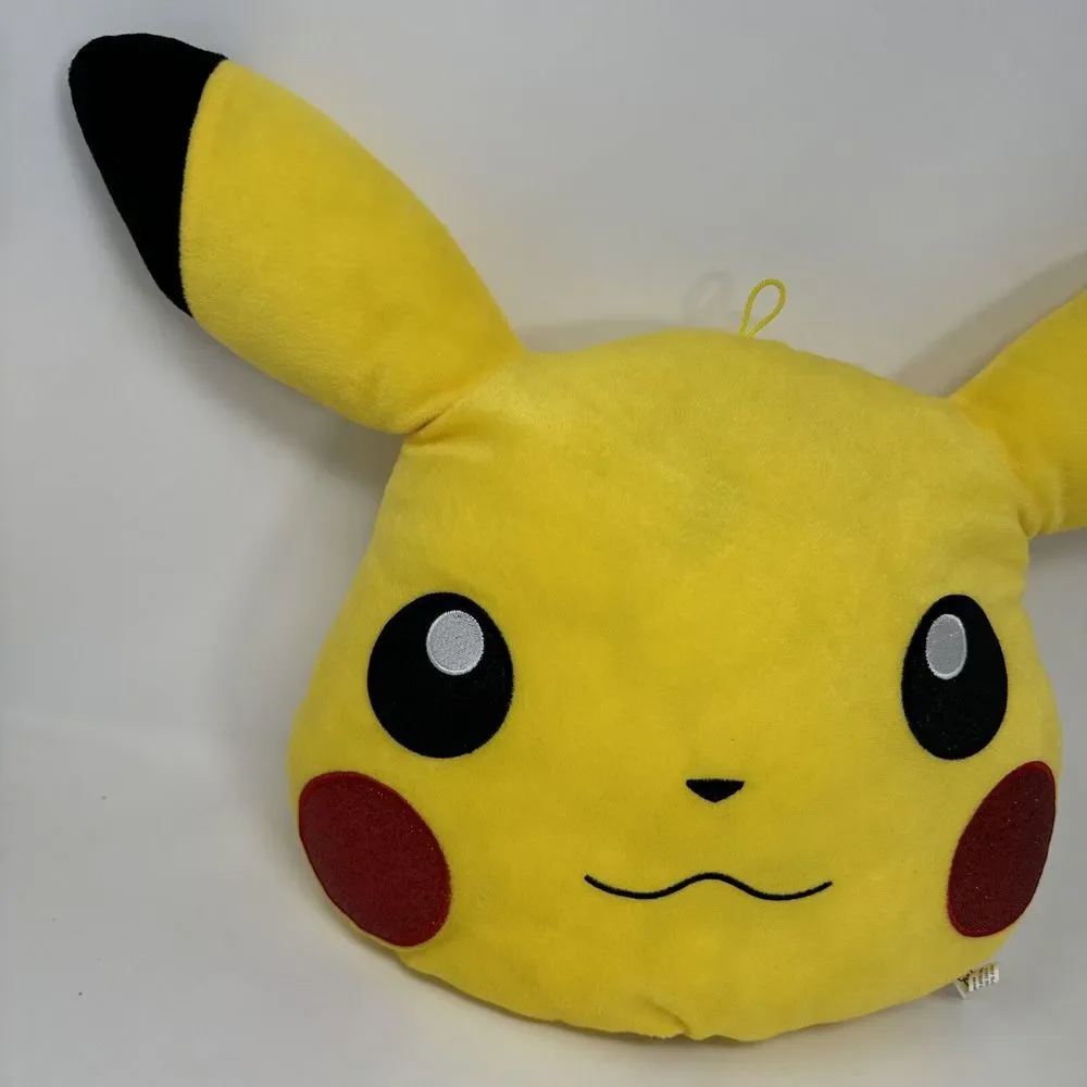 Pokemon Pikachu Plush Pillow Head Doll Plush‎ Animal Toy Factory Glitter Cheeks